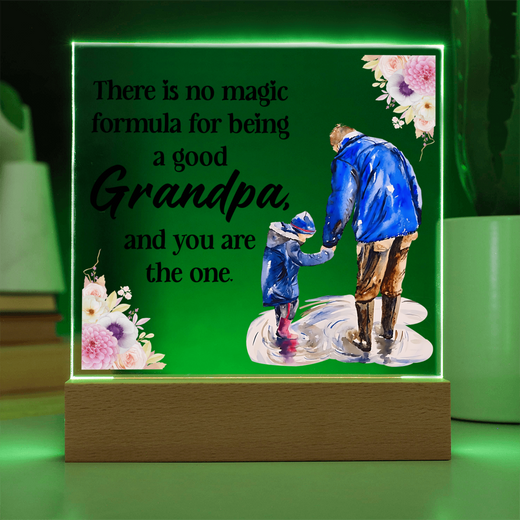 Acrylic Square Design Grandpa