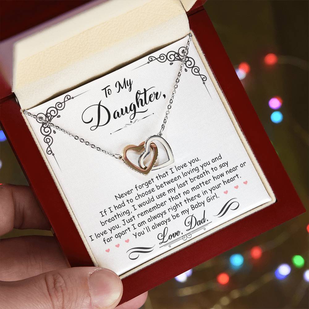 My Baby Girl - Interlocking Heart Necklace