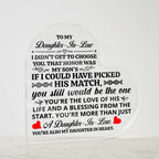 TO MY DAUGHTER IN LAW HONOR HEART ACRYLIC PLAQUE