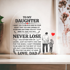 TO MY DAUGHTER PROMISE HEART ACRYLIC PLAQUE