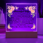 TO MY BEAUTIFUL WIFE SQUARE ACRYLIC PLAQUE