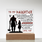 TO MY DAUGHTER VIKING SQUARE ACRYLIC PLAQUE