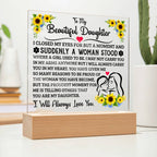TO MY DAUGHTER SQUARE ACRYLIC PLAQUE