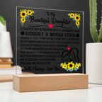 TO MY DAUGHTER SQUARE ACRYLIC PLAQUE
