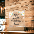 TO MY DAUGHTER DISTANCE SQUARE ACRYLIC PLAQUE