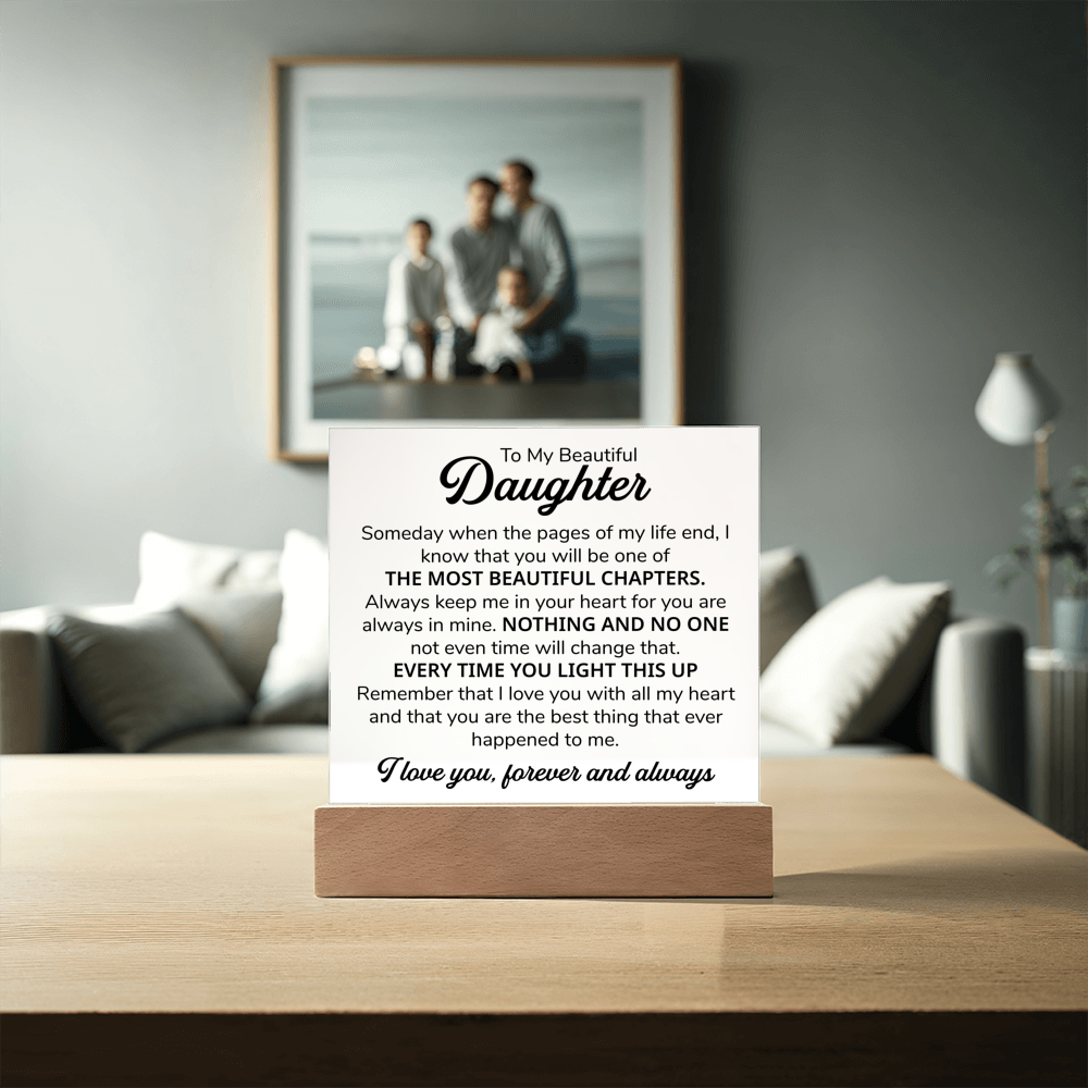 TO MY DAUGHTER CHAPTERS SQUARE PLAQUE